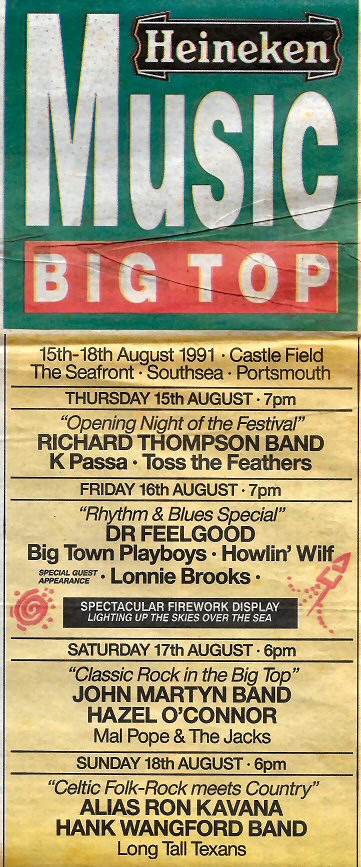 heineken 15th-18th August 1991